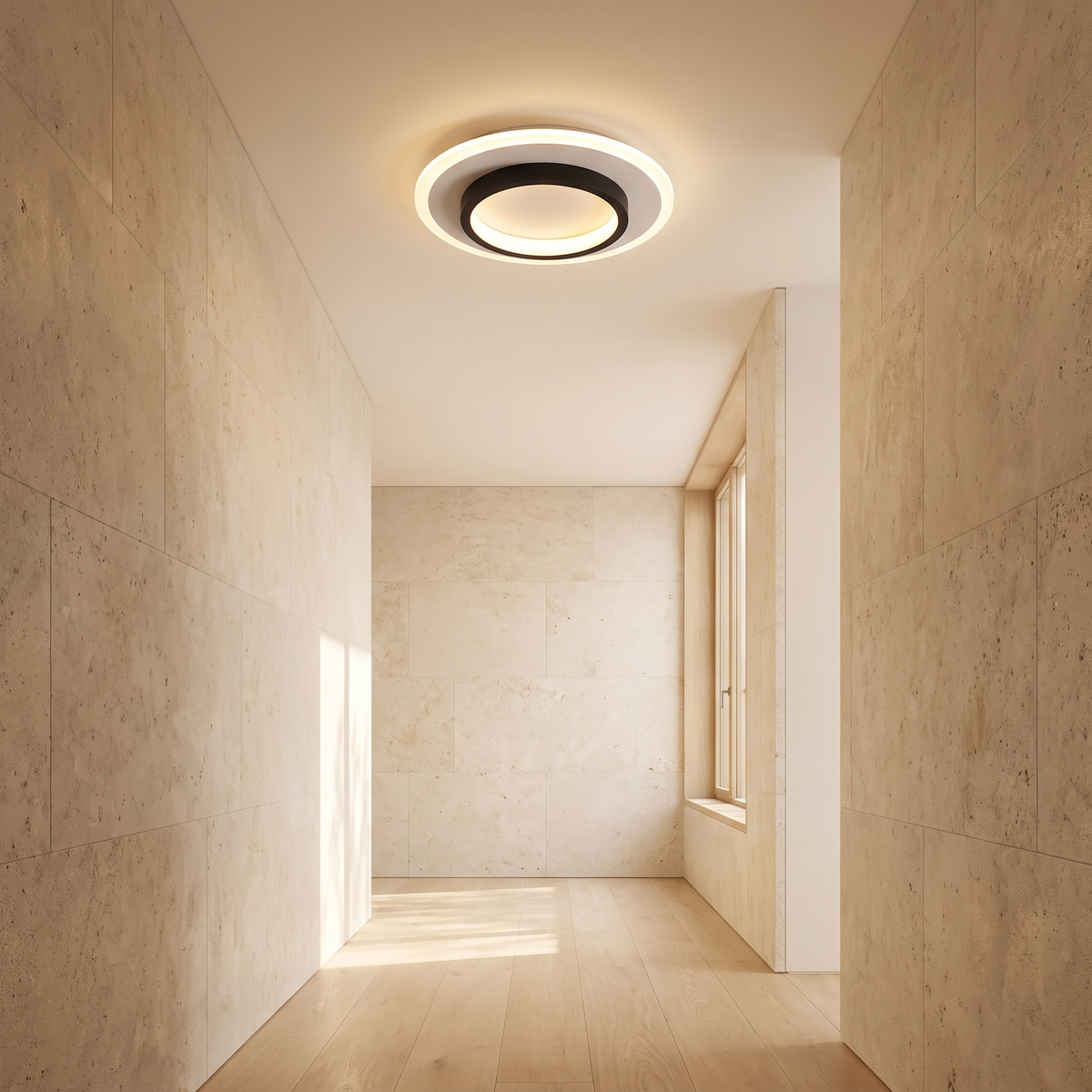 Belleville slim ceiling light in a hallway