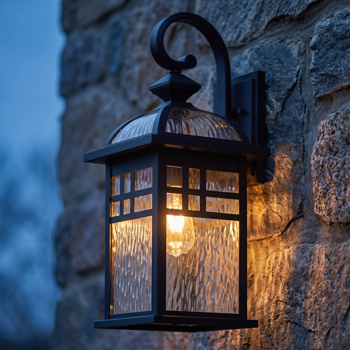 Bayonne lantern — ripple glass detail