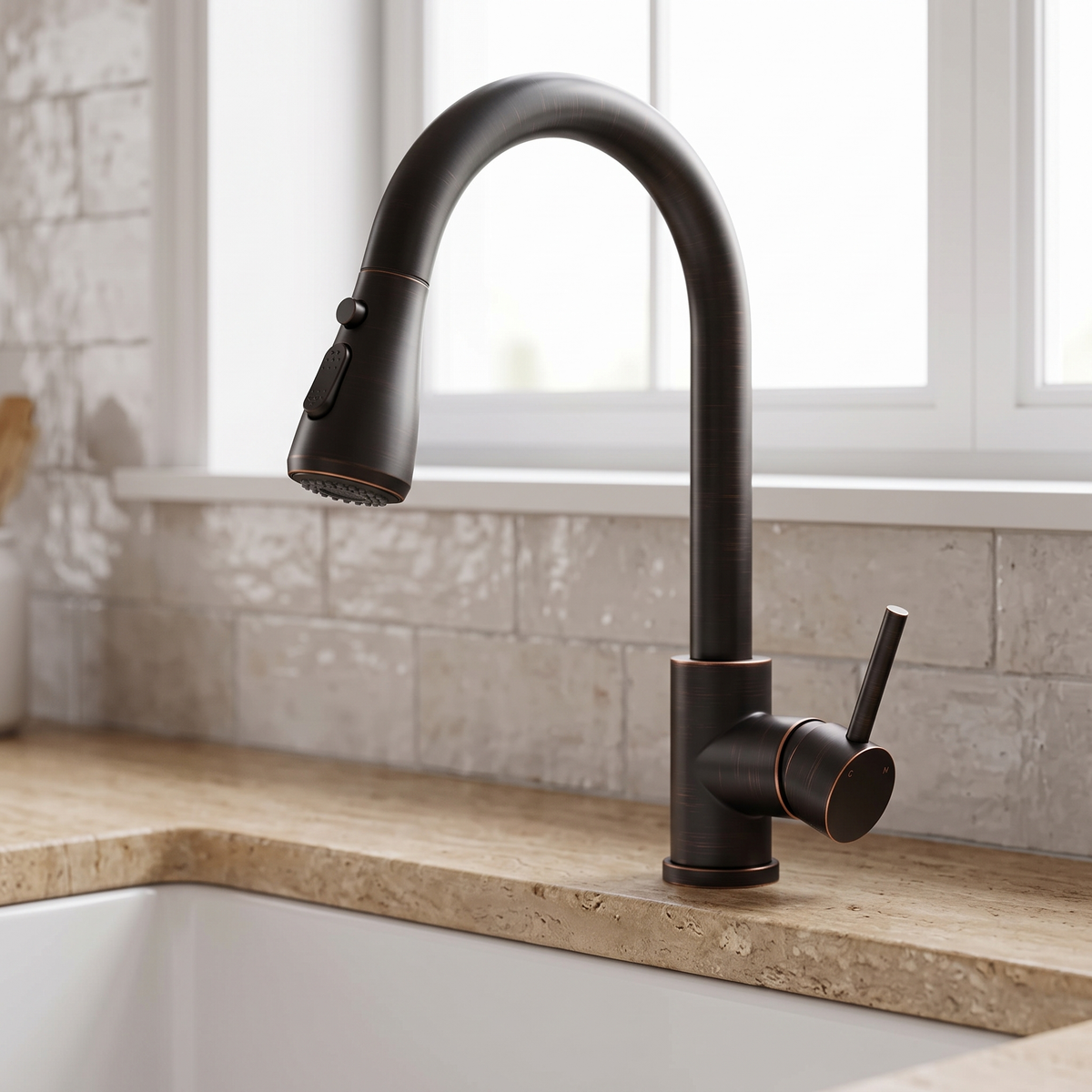 Cambria faucet — pull-down head detail