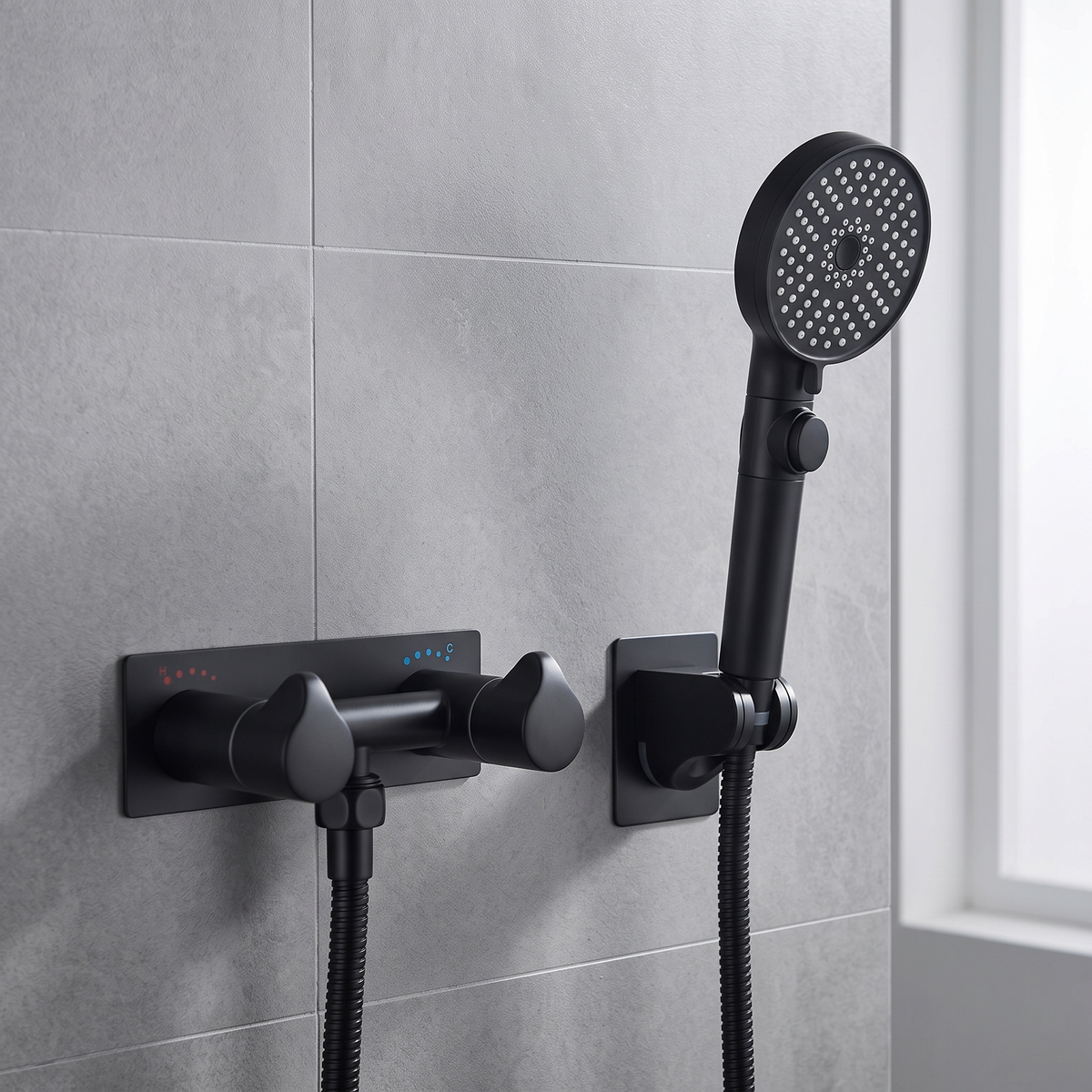 Cahors shower — handheld head detail