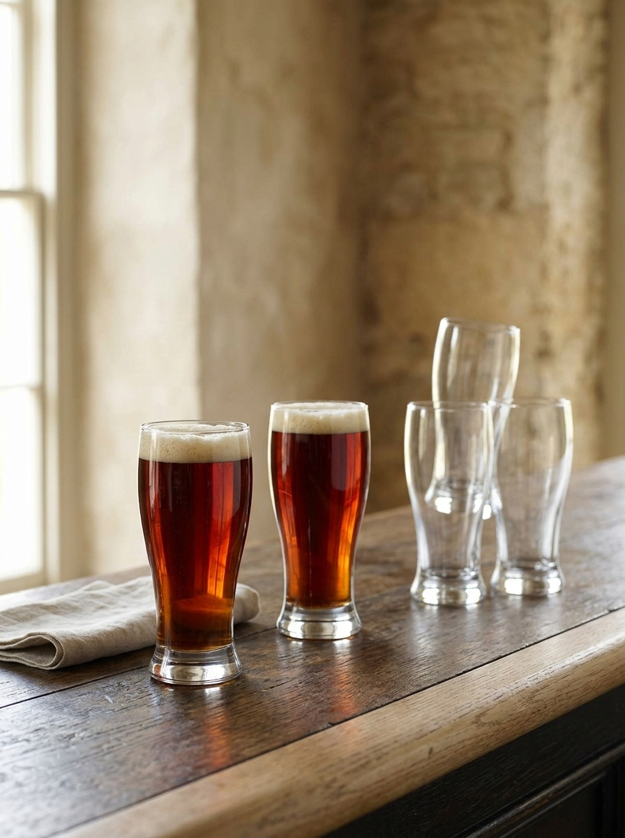 Douai Pub Glasses, 19 oz — Set of 12 — in a room