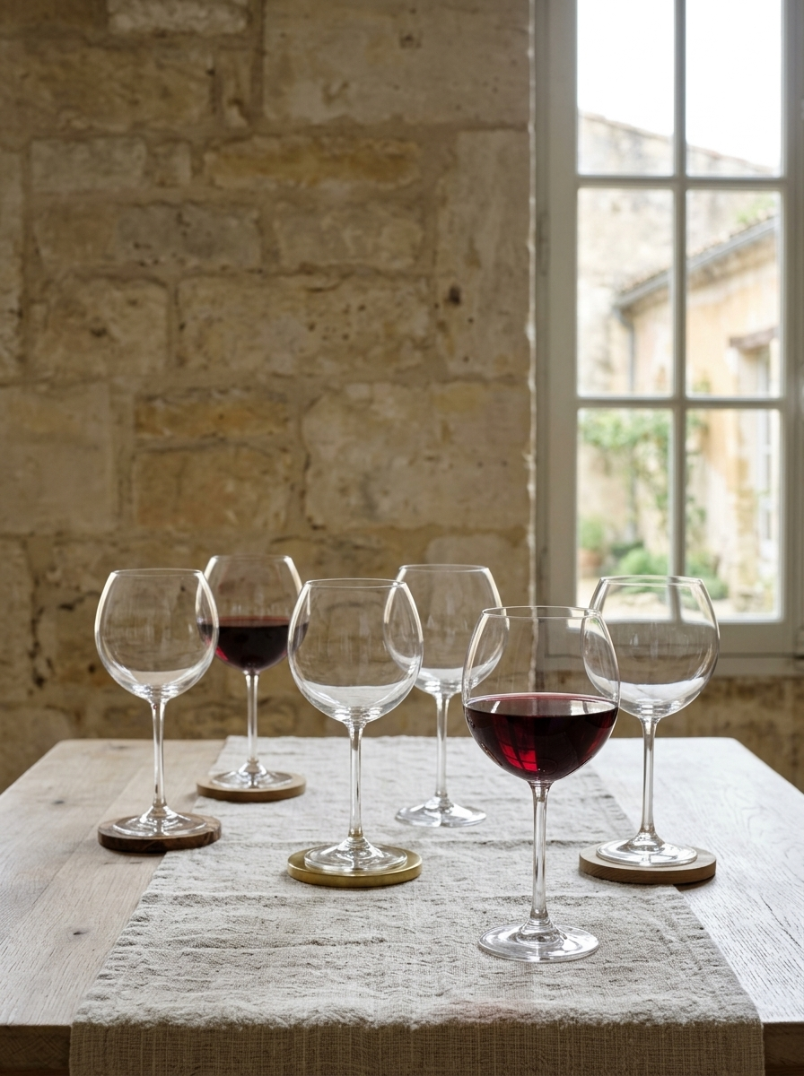 Dordogne Balloon Red Wine Glasses, 18.25 oz — Set of 6 — in a room