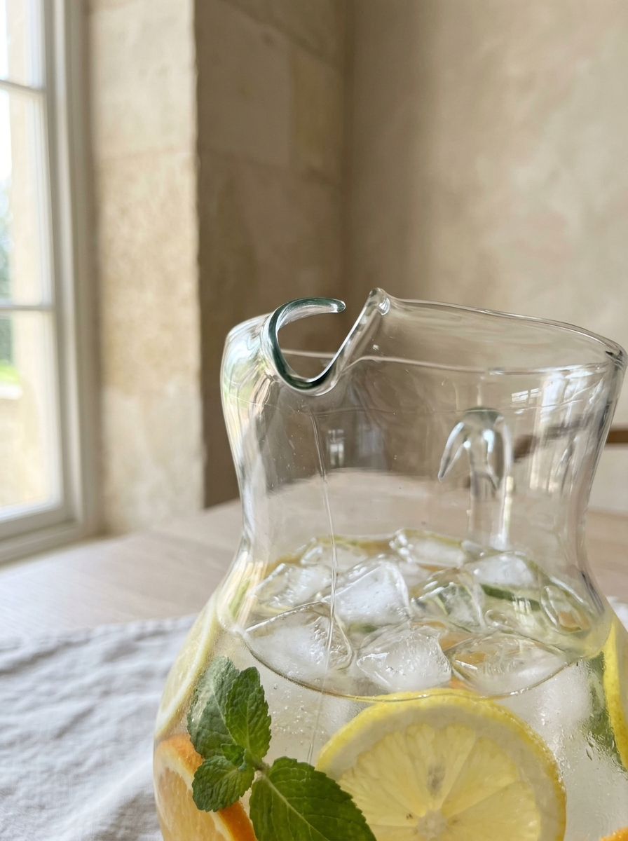 Deville Glass Pitchers, 89 oz — Set of 2 — detail