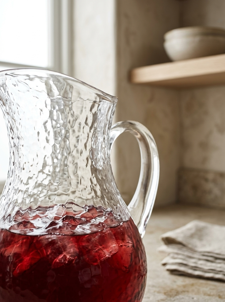 Digne Hammered Glass Pitcher, 86.9 oz — detail