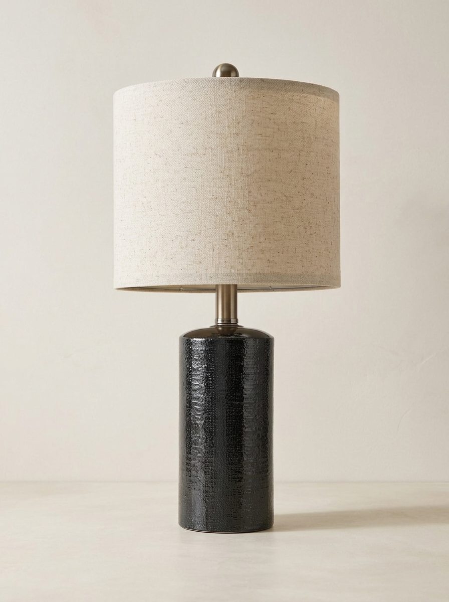 Delphine 20.5" Ceramic Table Lamp — Black, Set of 2 — product