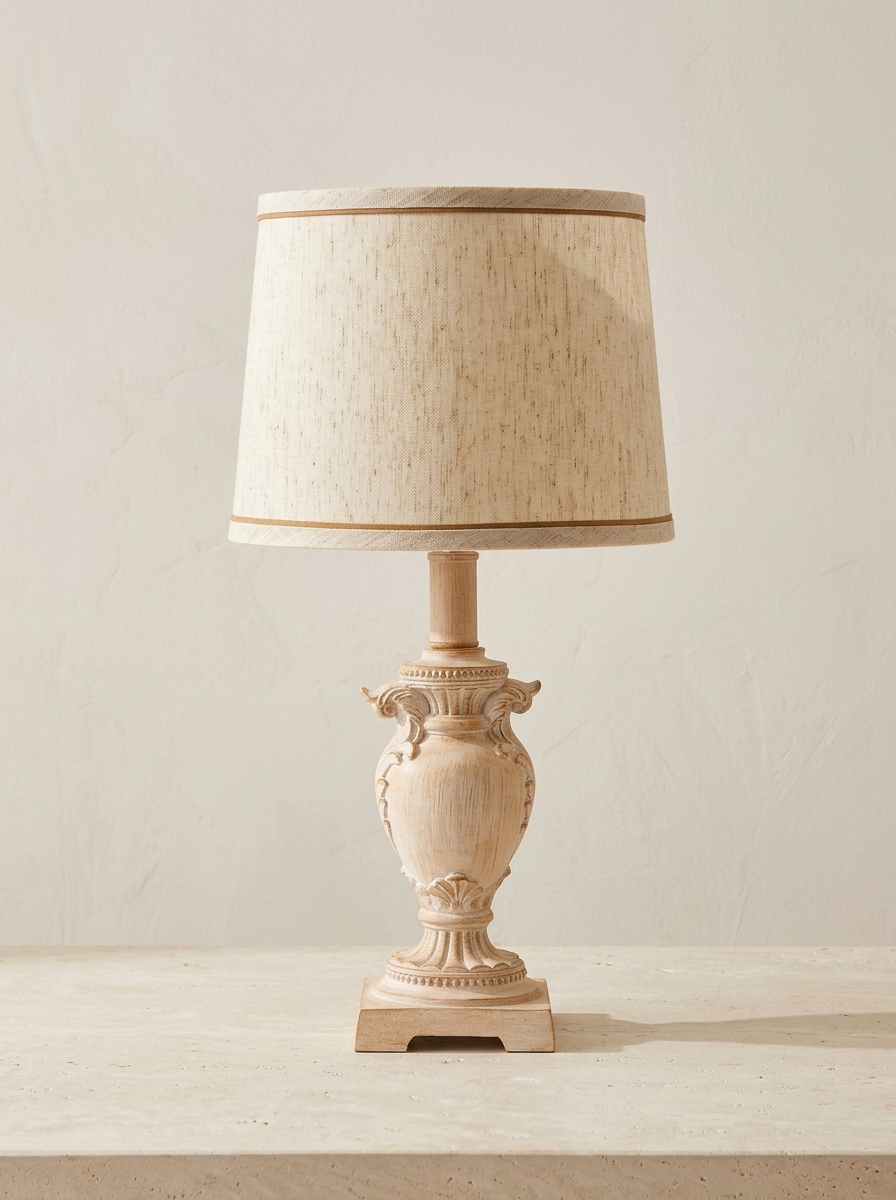 Dominique Woven-Shade Table Lamp — Beige, Set of 2 — product