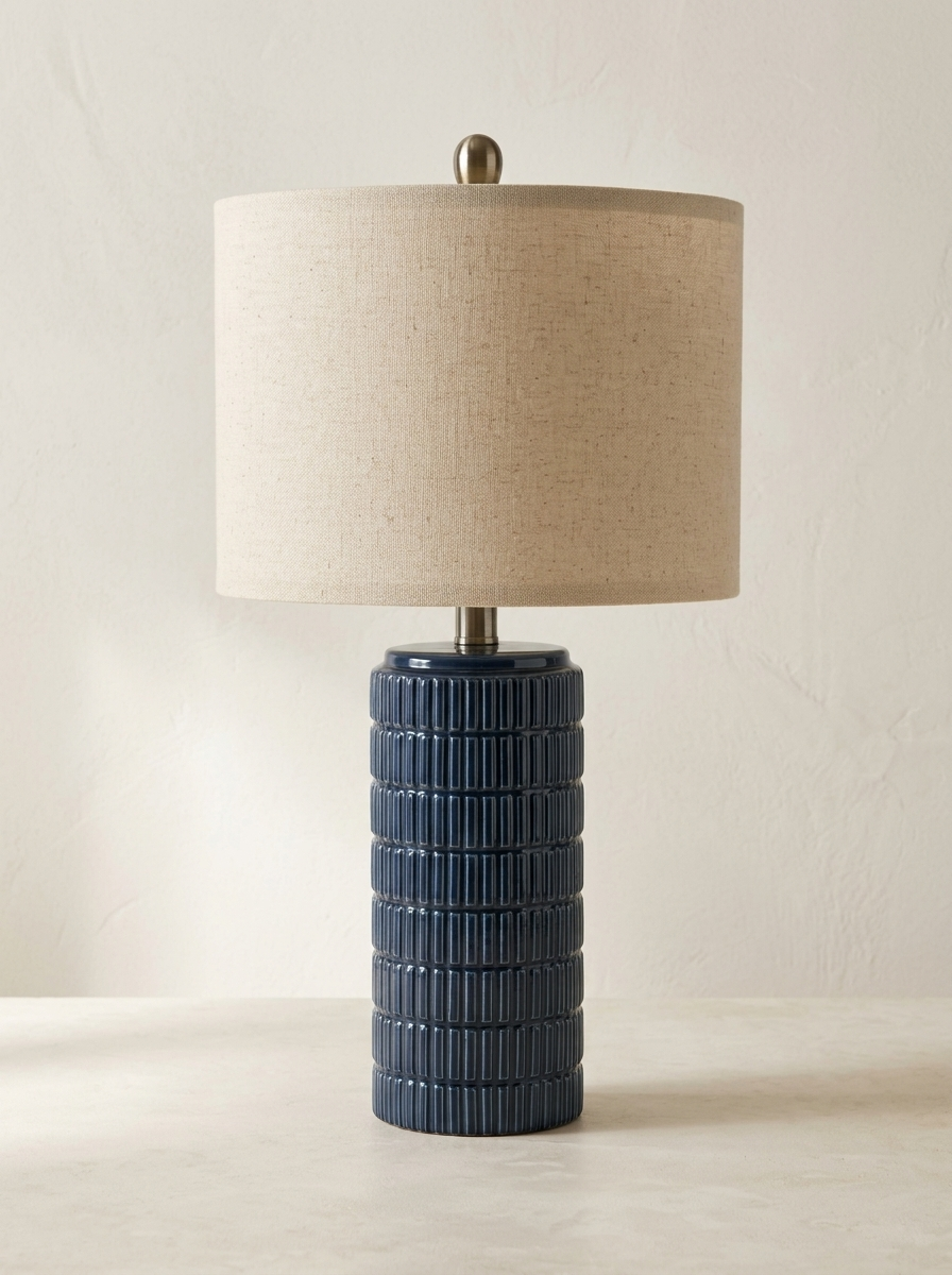 Dieppe 23" Ceramic Table Lamp — Dark Blue, Set of 2 — product